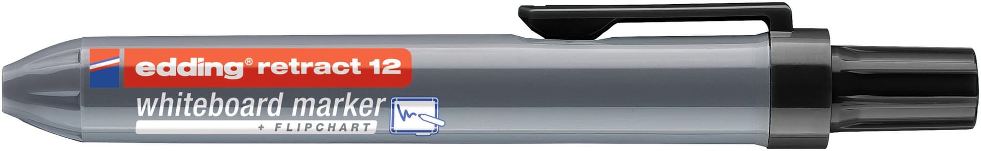 Whiteboardmarker edding 12 drukknop rond 1.5-3mm zwart 2