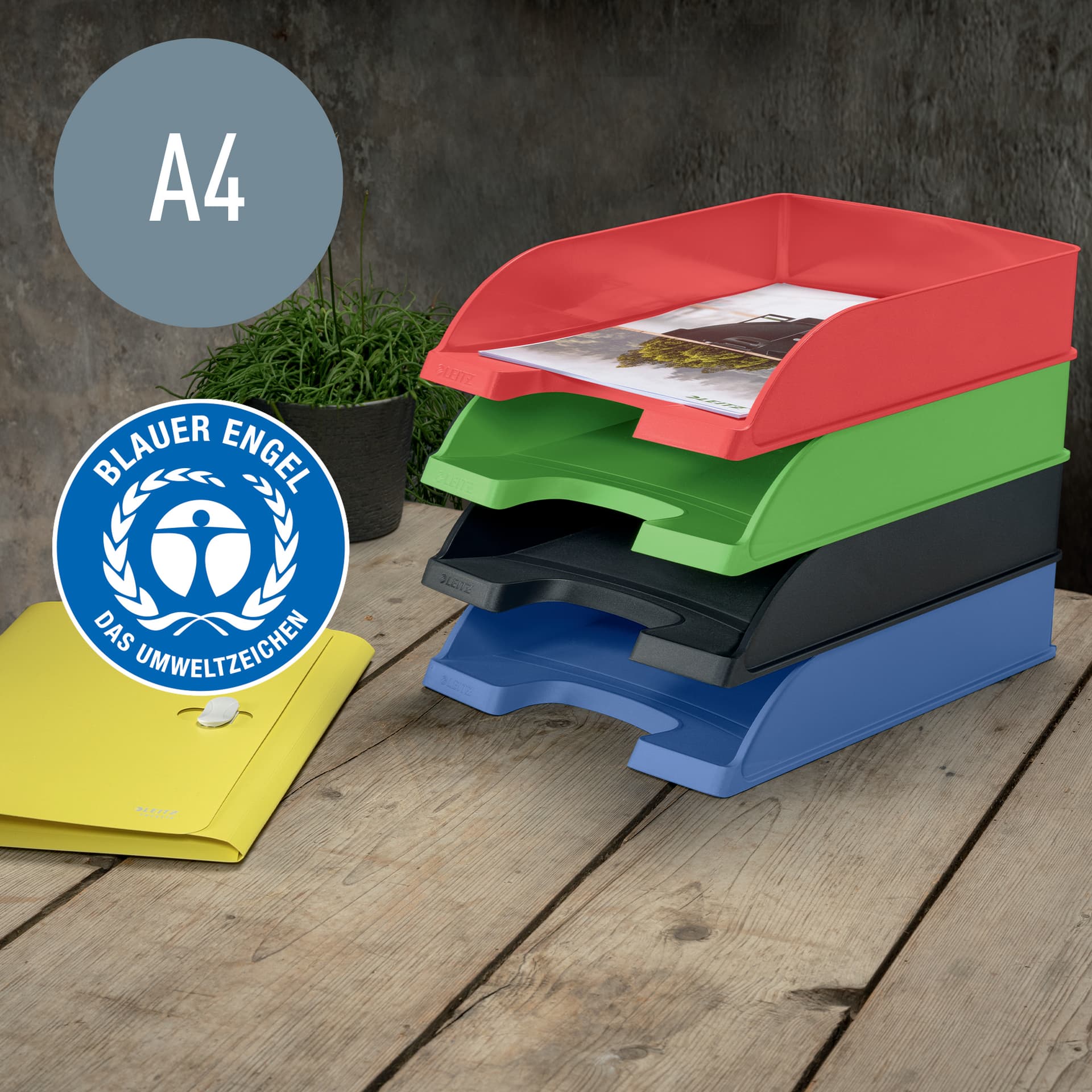 Brievenbak Leitz Recycle A4 blauw 4
