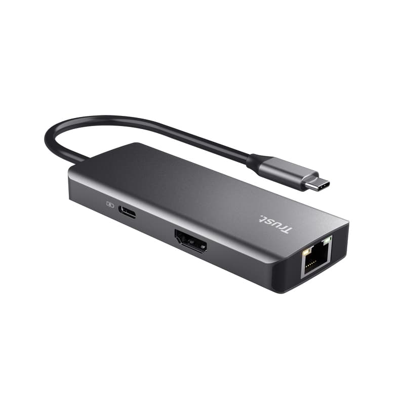 Adapter Trust Dalyx 6-in-1 USB-C multipoort grijs 4
