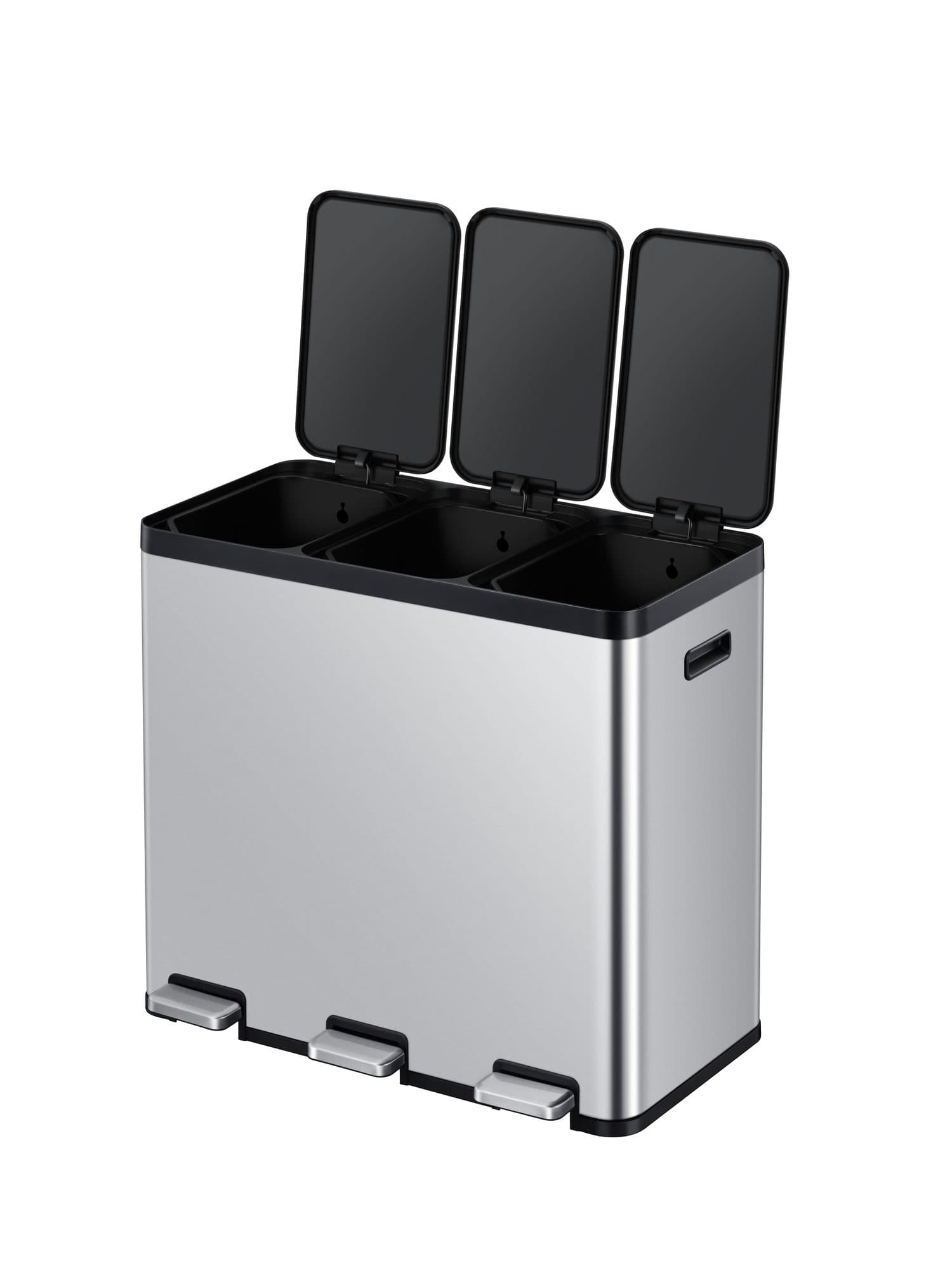 Pedaalemmer EKO Essential Recycler 3x20 liter rvs 2