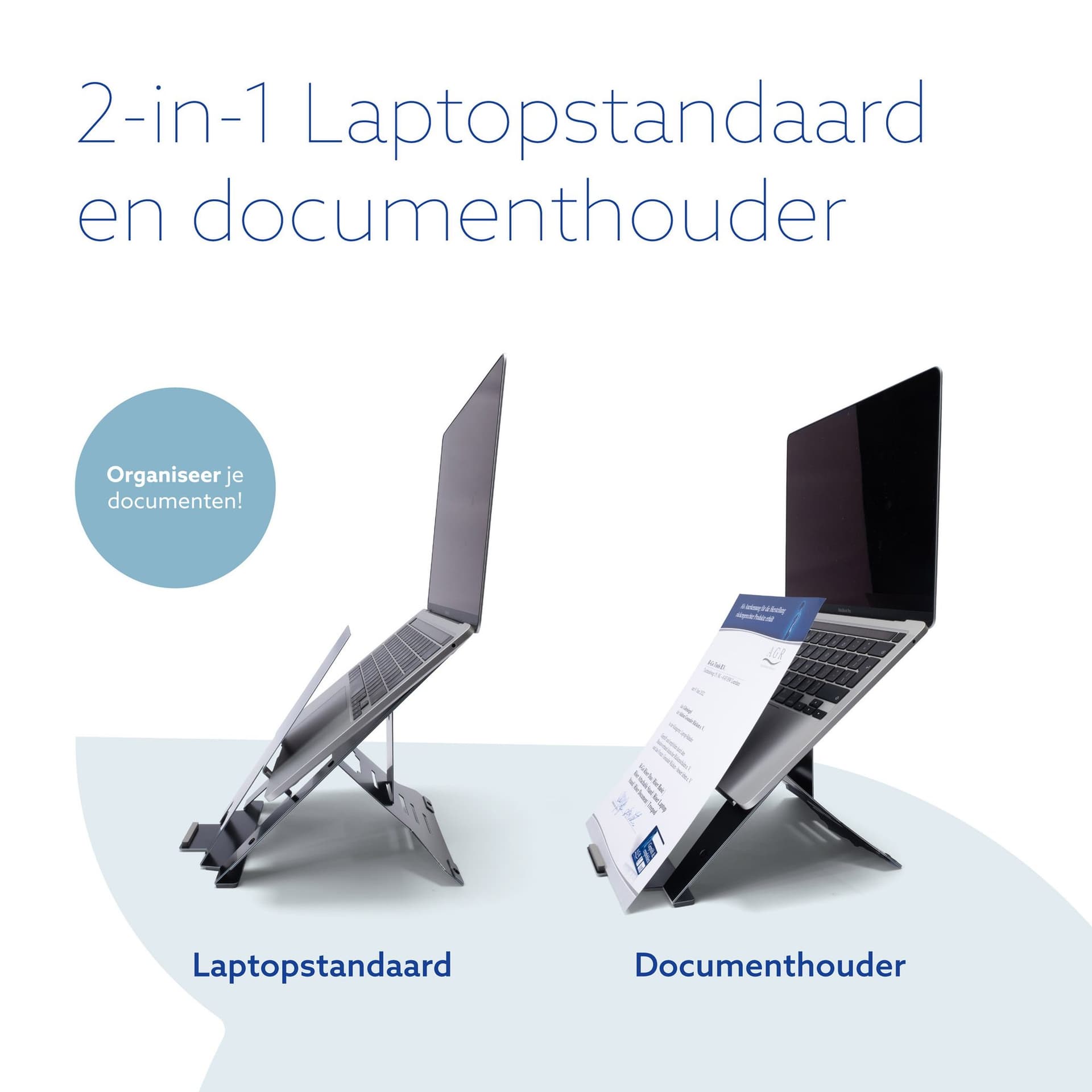 Laptopstandaard R-Go Riser Documenthouder 4
