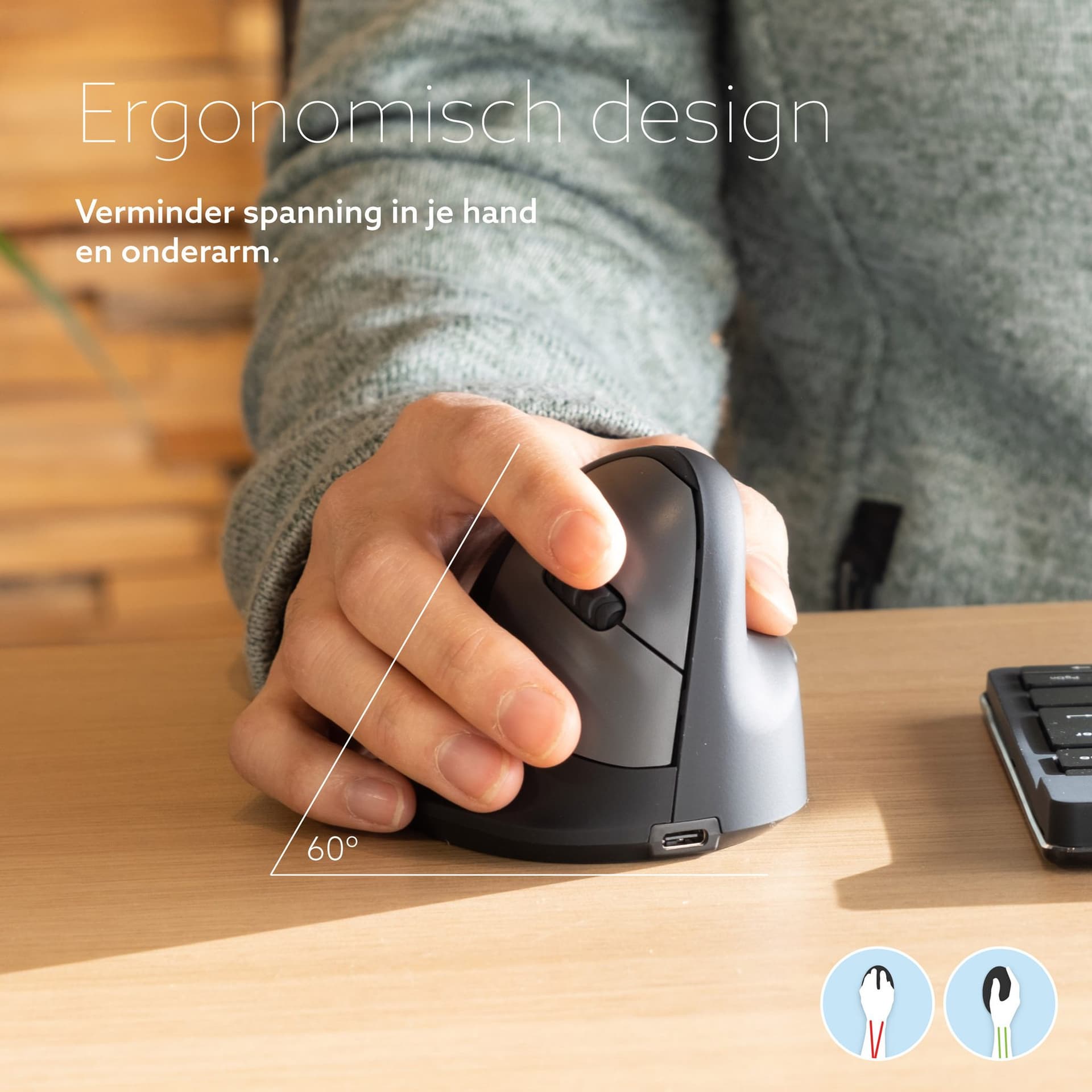 Ergonomisch muis R-Go HE Break Wireless Rechts S 2