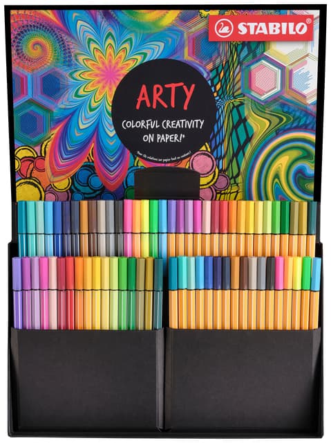 Fineliner STABILO point 88 & Pen 68  Arty creative ass luxe box 68st 2