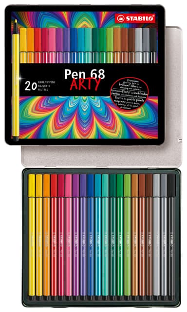 Viltstift STABILO Pen 68/20 Arty medium assorti blik à 20 stuks 2
