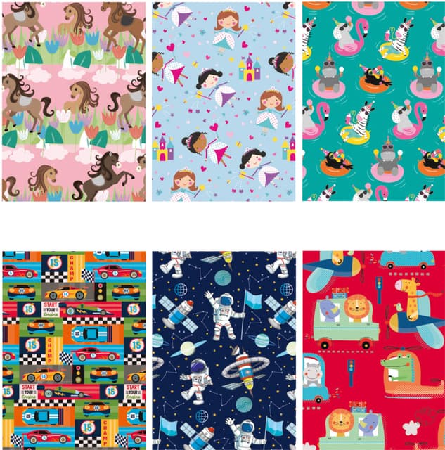 Inpakpapier IG Group Kids 200x70cm assorti 2