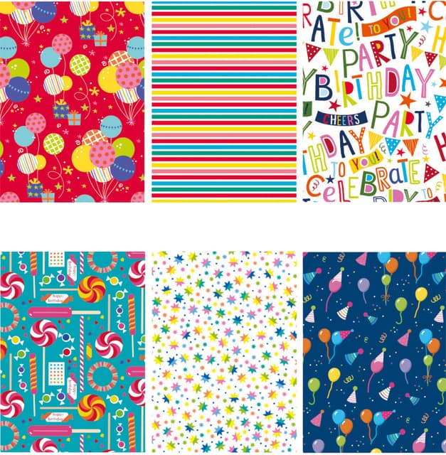 Inpakpapier IG Group Party 200x70cm assorti 3