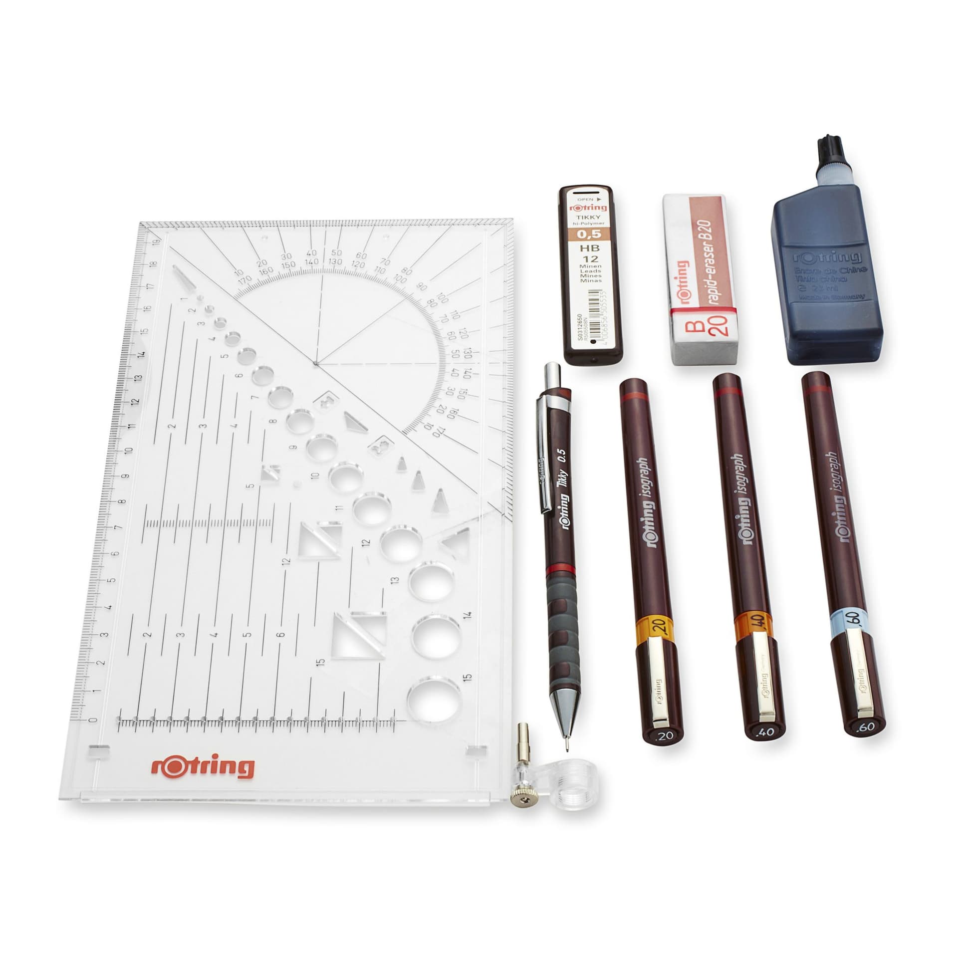 Tekenset rOtring Isograph 7-delig 2