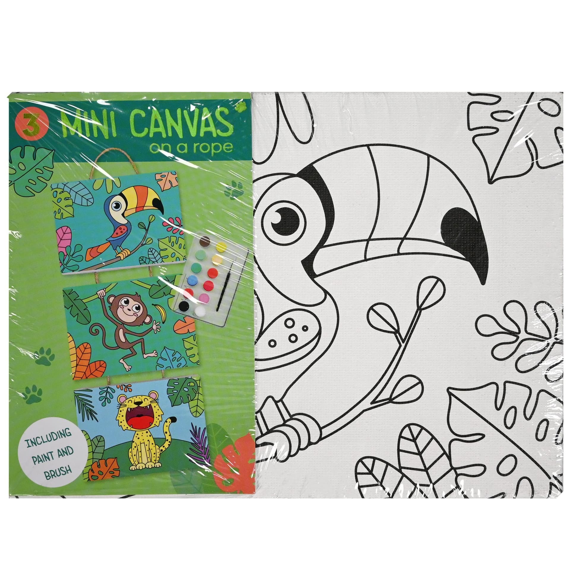 Canvasset om in te kleuren assorti 4