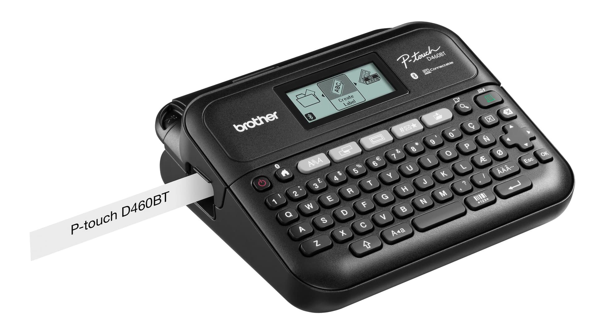 Labelprinter Brother P-touch TZe PT-D460BT desktop qwerty 18mm zwart in koffer 3
