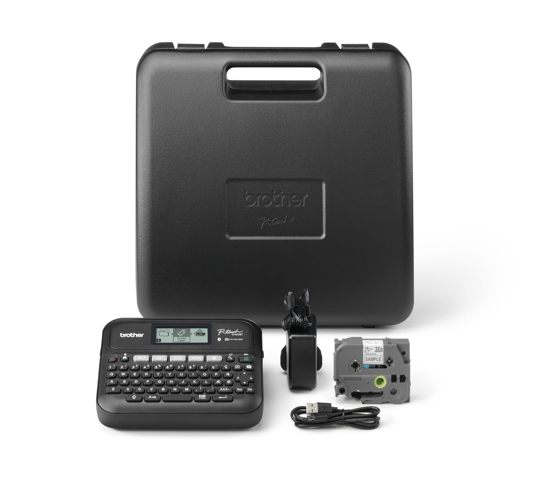 Labelprinter Brother P-touch TZe PT-D460BT desktop qwerty 18mm zwart in koffer 4