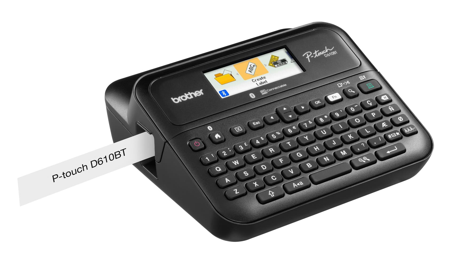 Labelprinter Brother P-touch TZe PT-D610BT desktop qwerty 24mm zwart in koffer 3