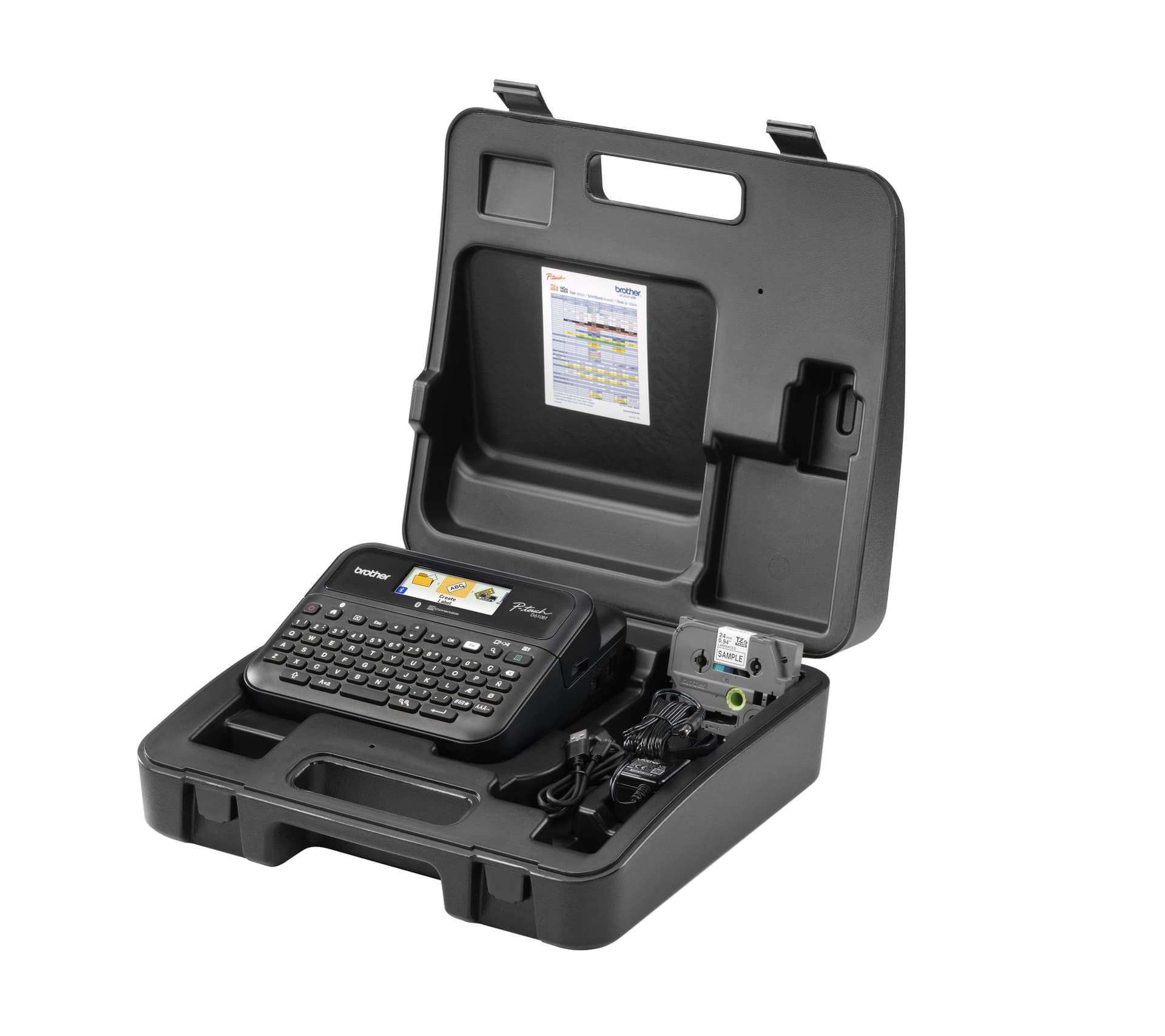 Labelprinter Brother P-touch TZe PT-D610BT desktop qwerty 24mm zwart in koffer 4