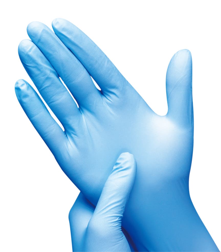 Handschoen Hynex nitril M blauw 3.5g pak à 100 stuks 3