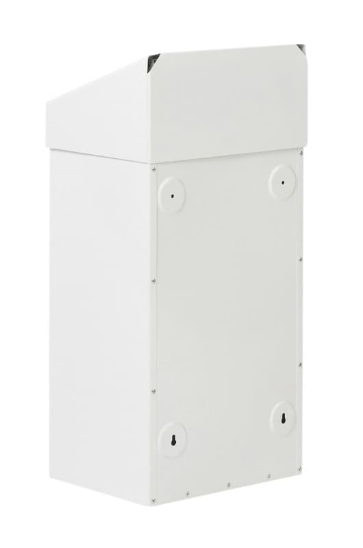 Afvalbak Vepa Bins met pushdeksel 50 liter metaal wit 2