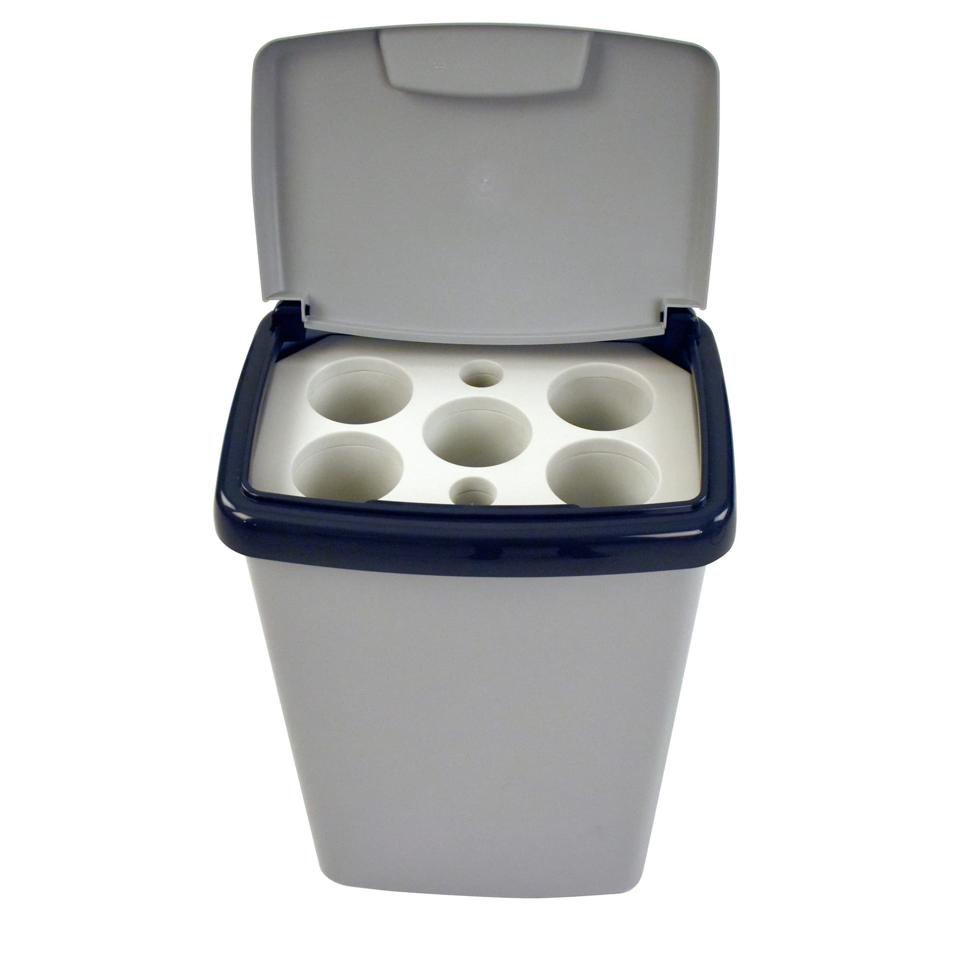 Afvalbak Vepa Bins bekerinzet 5-gaats 50 liter grijs 2
