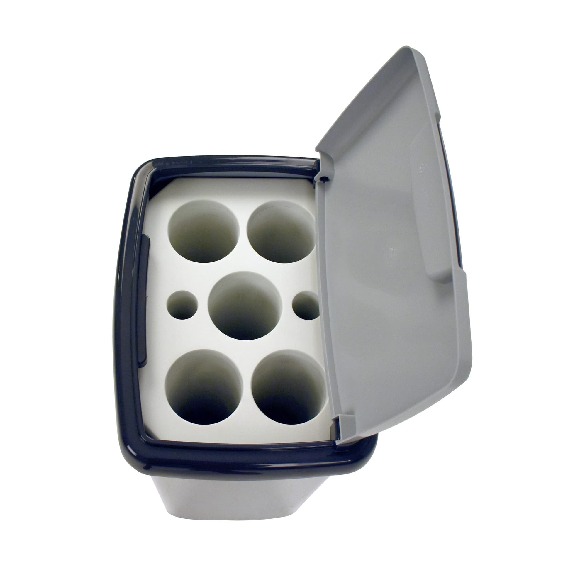 Afvalbak Vepa Bins bekerinzet 5-gaats 50 liter grijs 3