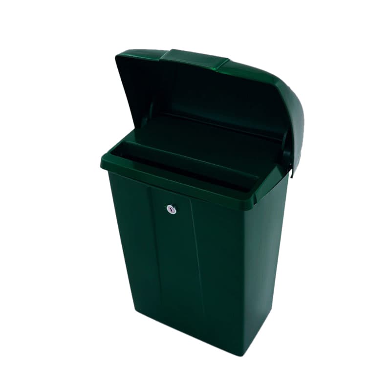 Brievenbus Vepa Bins met klep kunststof groen 2