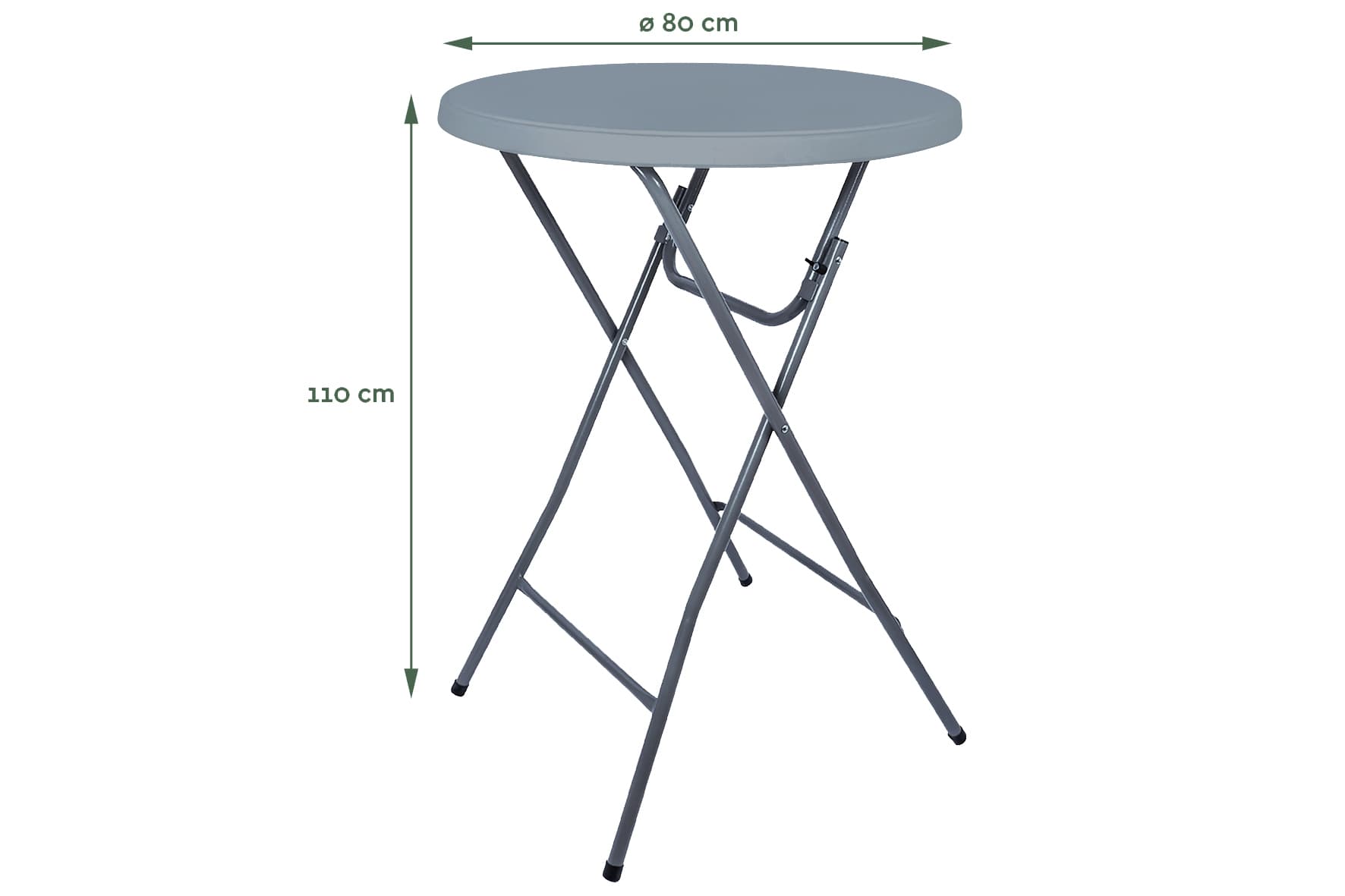Statafel BRASQ 80cm BT100 grijs 2