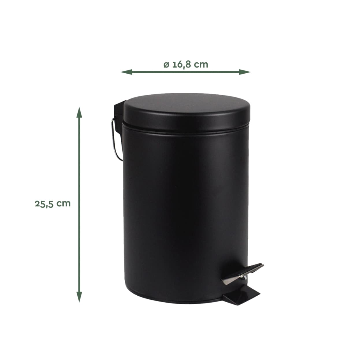 Pedaalemmer BRASQ 3 liter zwart 2