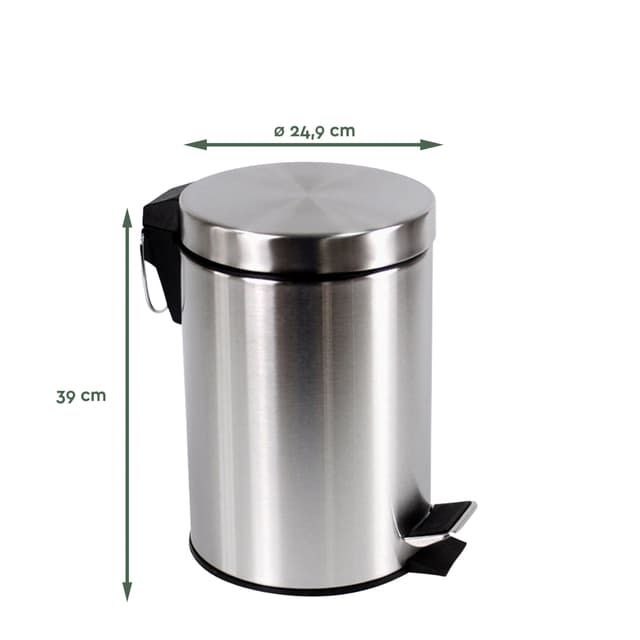Pedaalemmer BRASQ 12 liter rvs 3