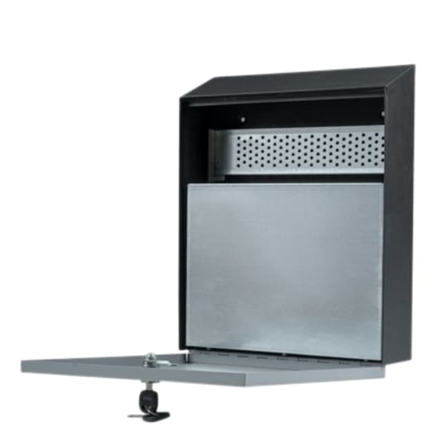 Asbak BRASQ wand 32x26cm zwart 2