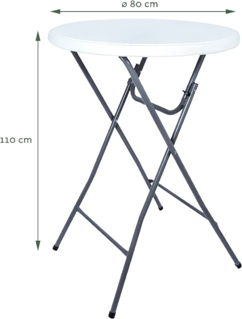 Statafel BRASQ 80cm BT100 wit 4