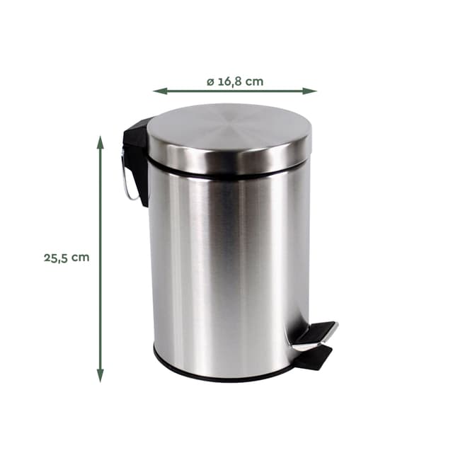 Pedaalemmer BRASQ 3 liter rvs 3