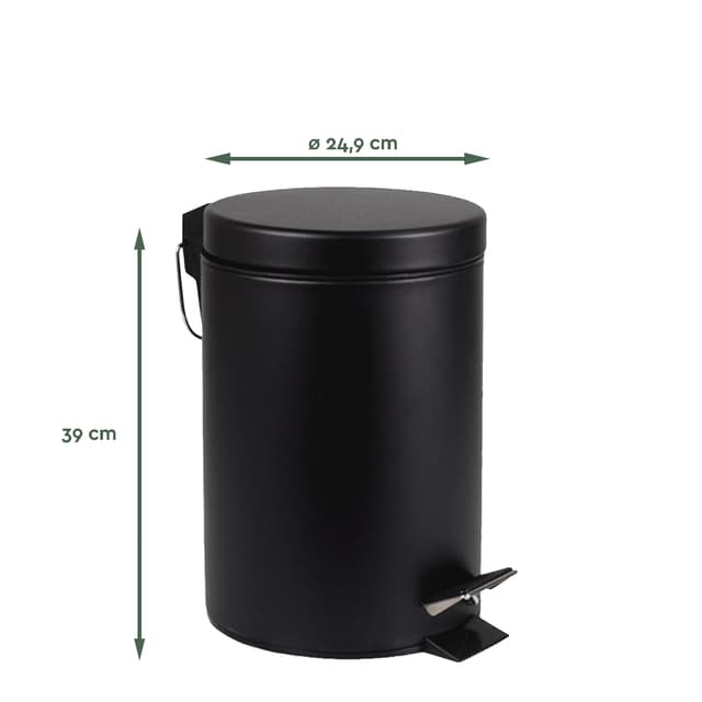 Pedaalemmer BRASQ 12 liter zwart 2