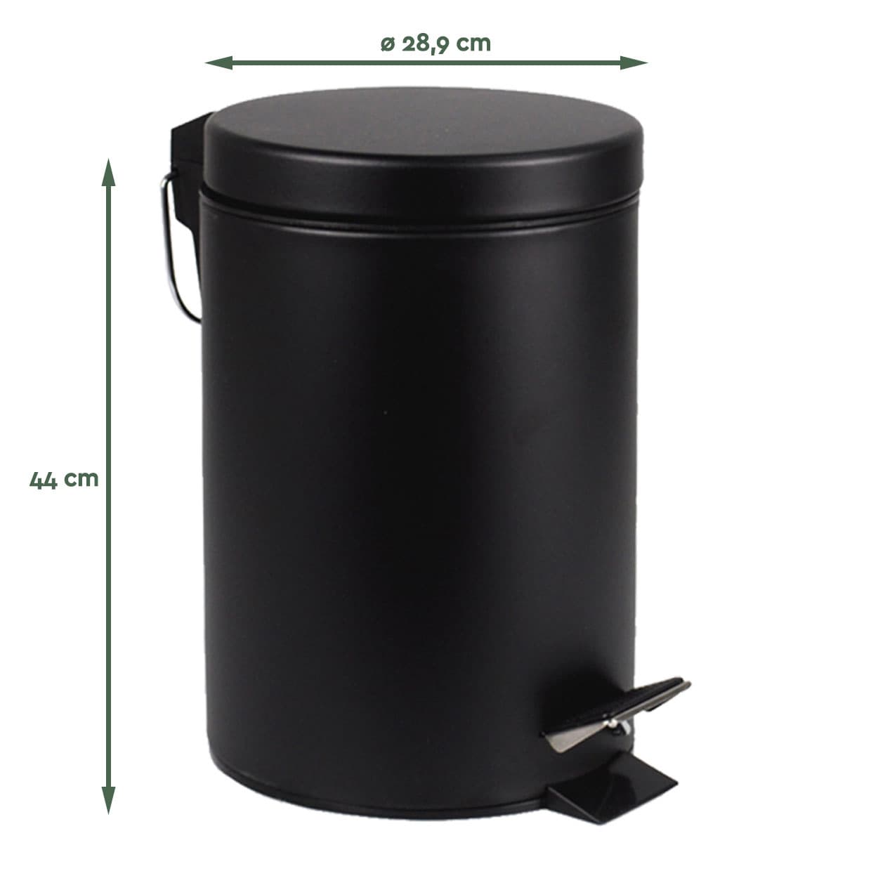 Pedaalemmer BRASQ 20 liter zwart 2