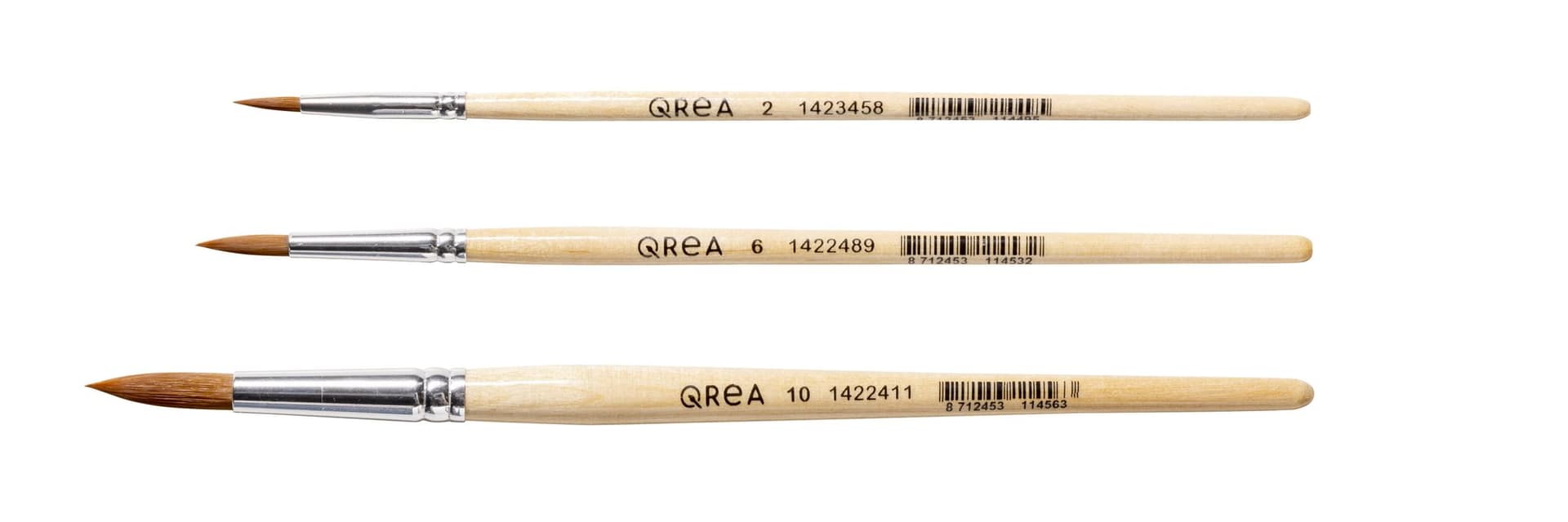 Penseel Qrea synthetisch haar set à 3 breedtes 5