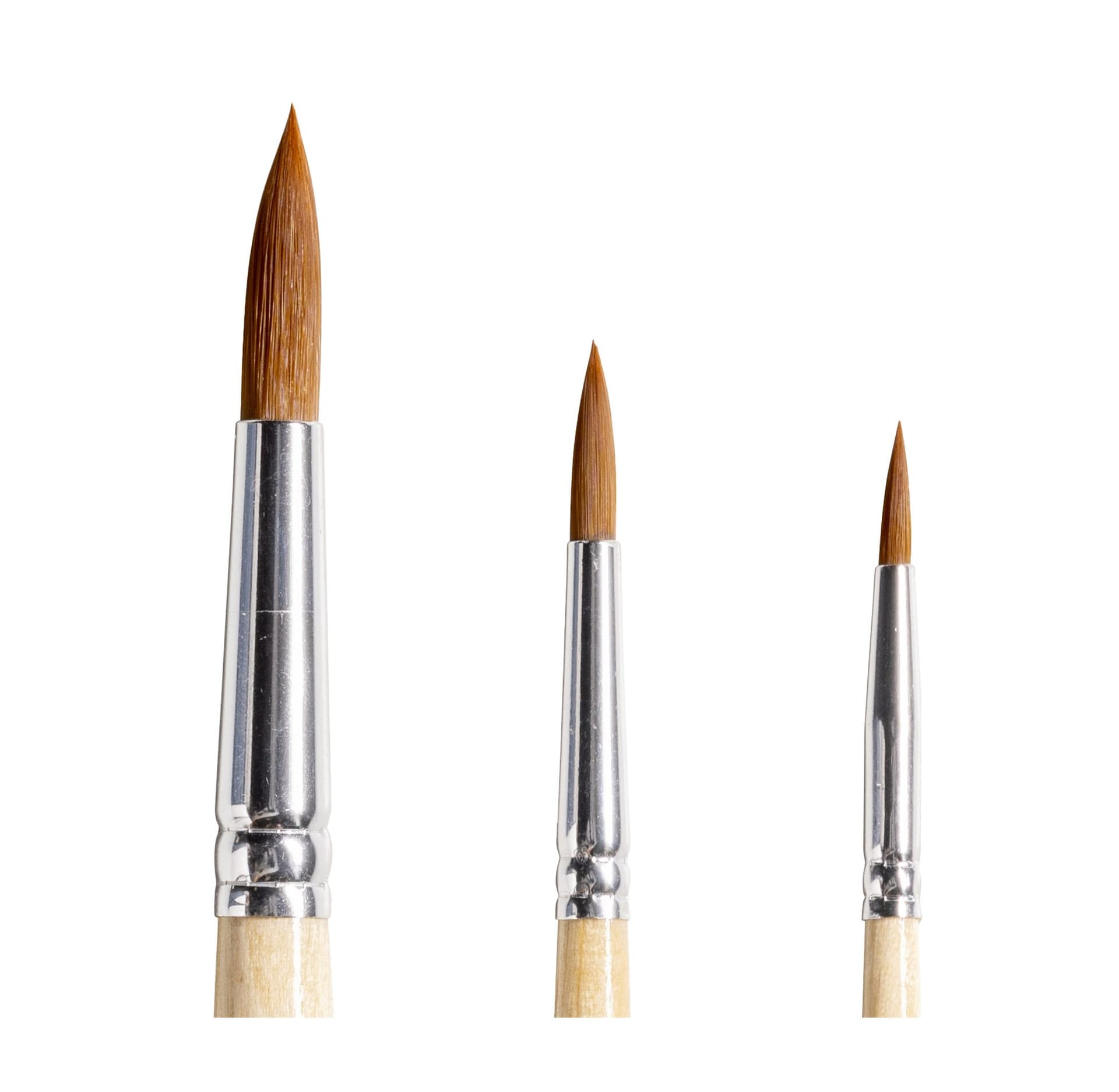 Penseel Qrea synthetisch haar set à 3 breedtes 6