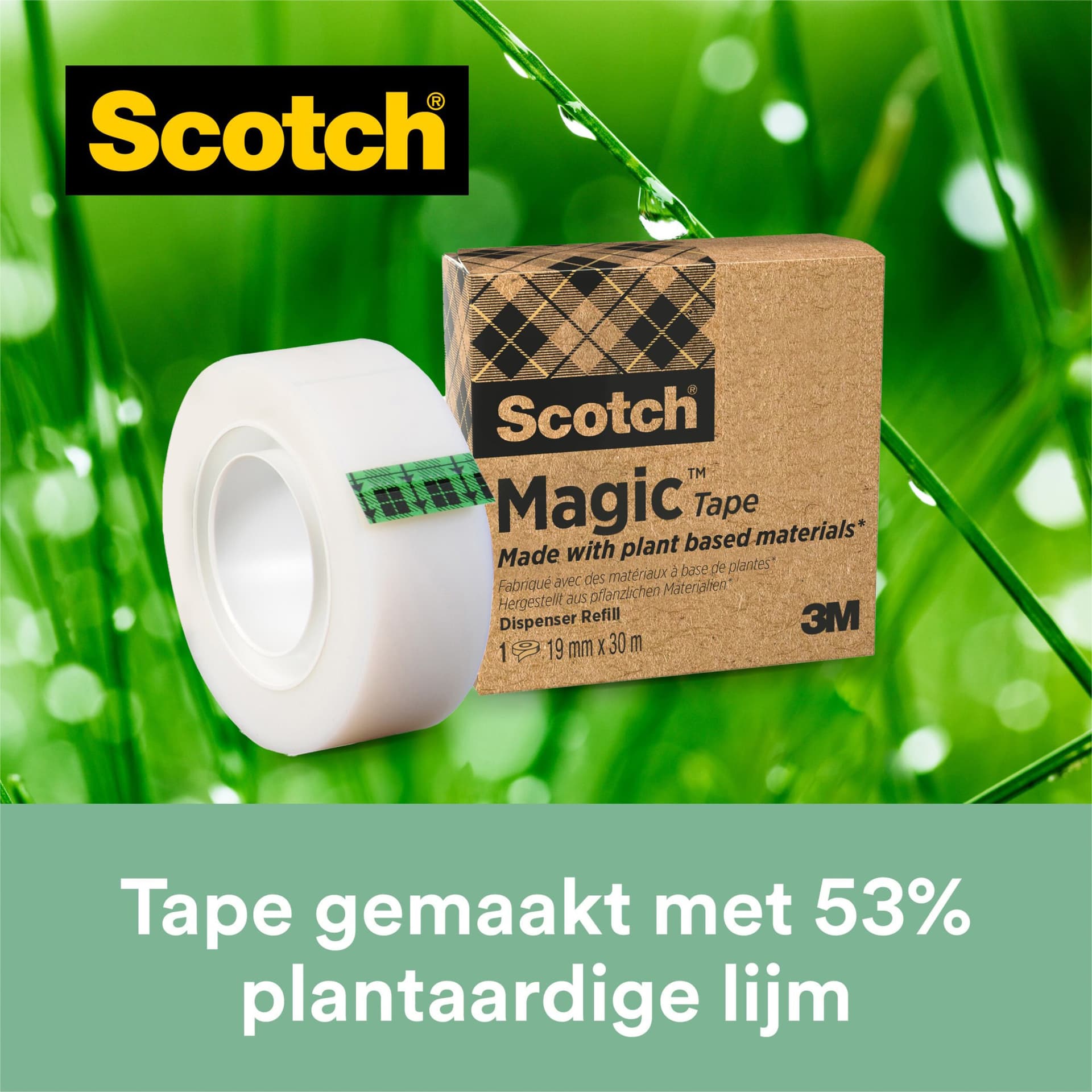 Plakband Scotch Magic 810 19mmx33m transparant 14 rollen + plakbandhouder zwart 4