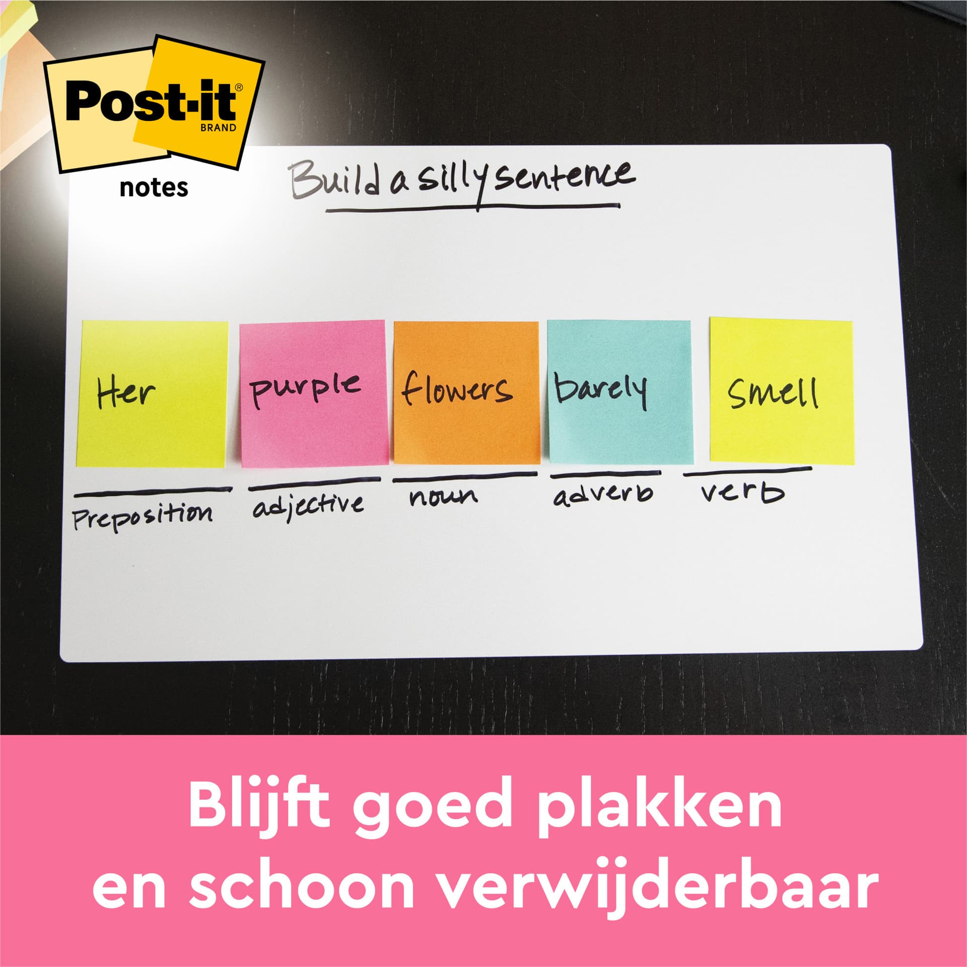 Memoblok 3M Post-it 655 76x127mm Energetic Colours 6 stuks 2