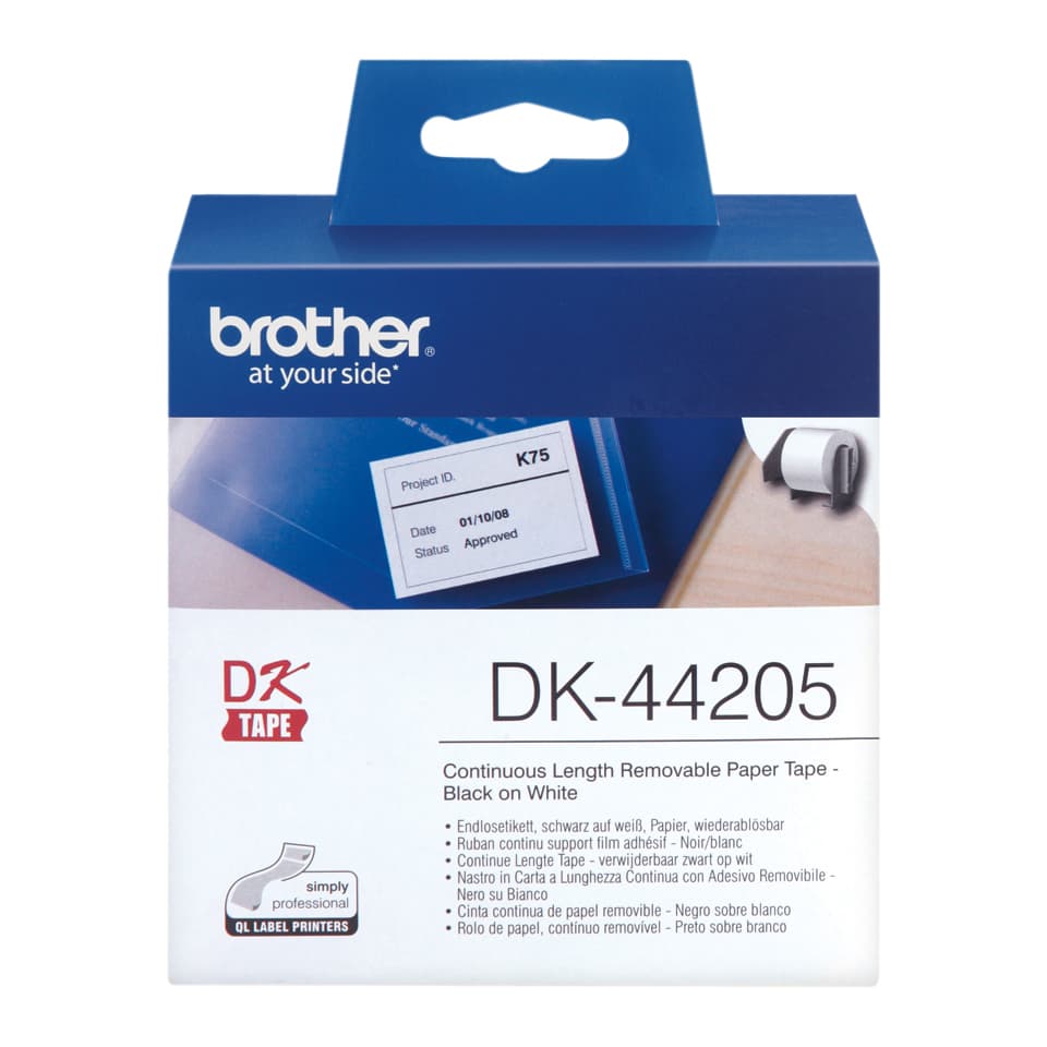 Etiket Brother DK-44205 doorlopend 62mm 1 rol á 30m wit 2