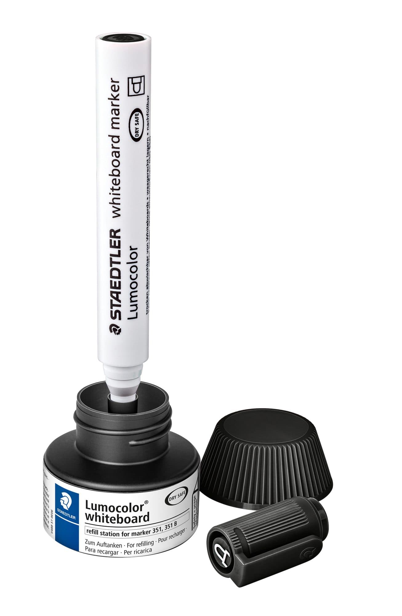 Viltstiftvulling Staedtler Lumocolor whiteboard 30ml zwart 2