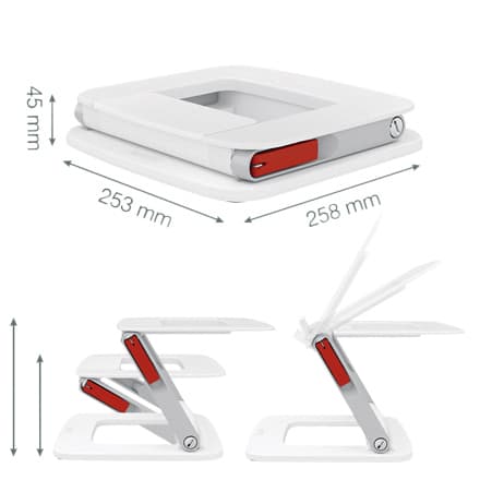 Laptopstandaard Leitz Ergo verstelbare multihoek wit 3
