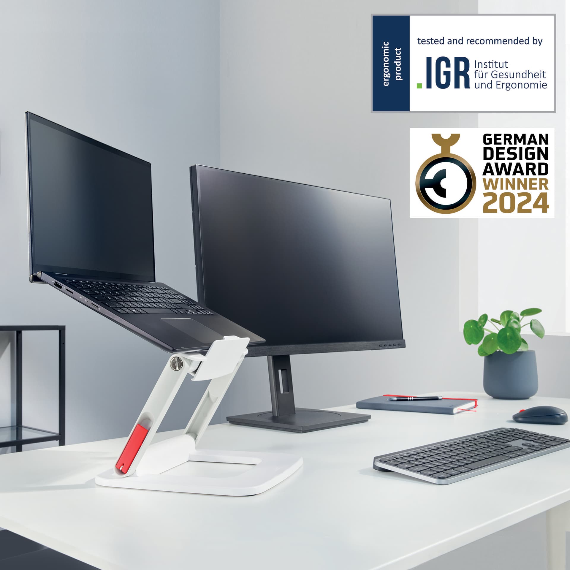 Laptopstandaard Leitz Ergo verstelbare multihoek wit 5