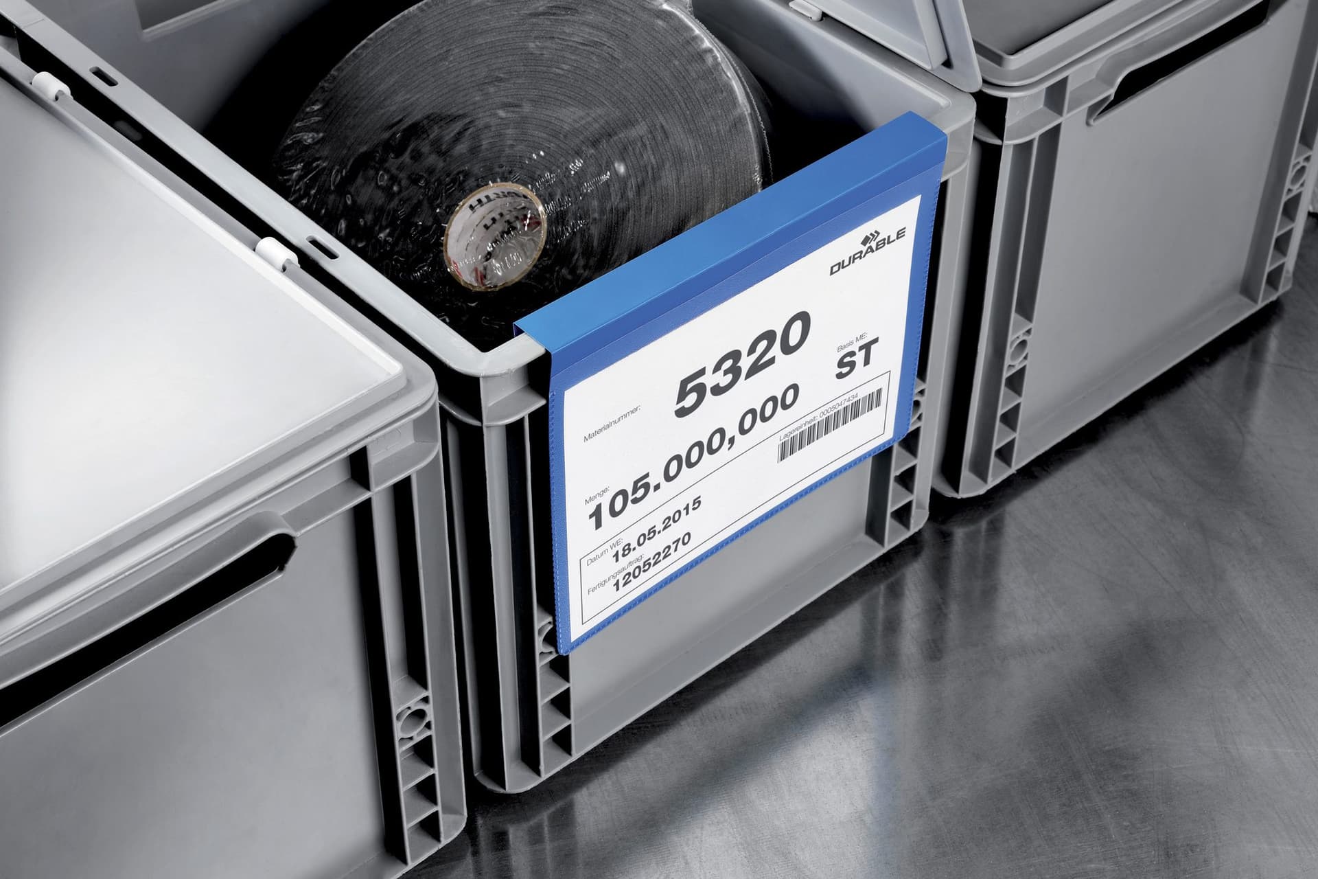 Documenthoes Durable met vouw A5 liggend blauw 50 stuks 3