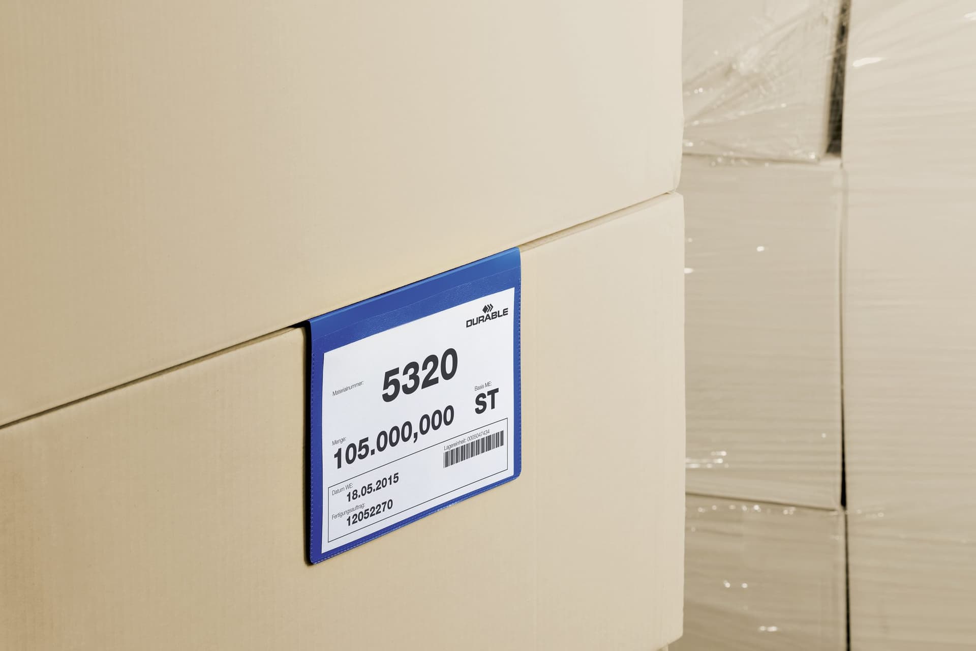 Documenthoes Durable met vouw A5 liggend blauw 50 stuks 4