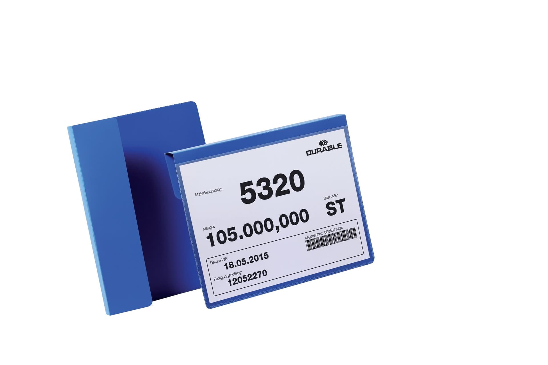 Documenthoes Durable met vouw A5 liggend blauw 50 stuks 2