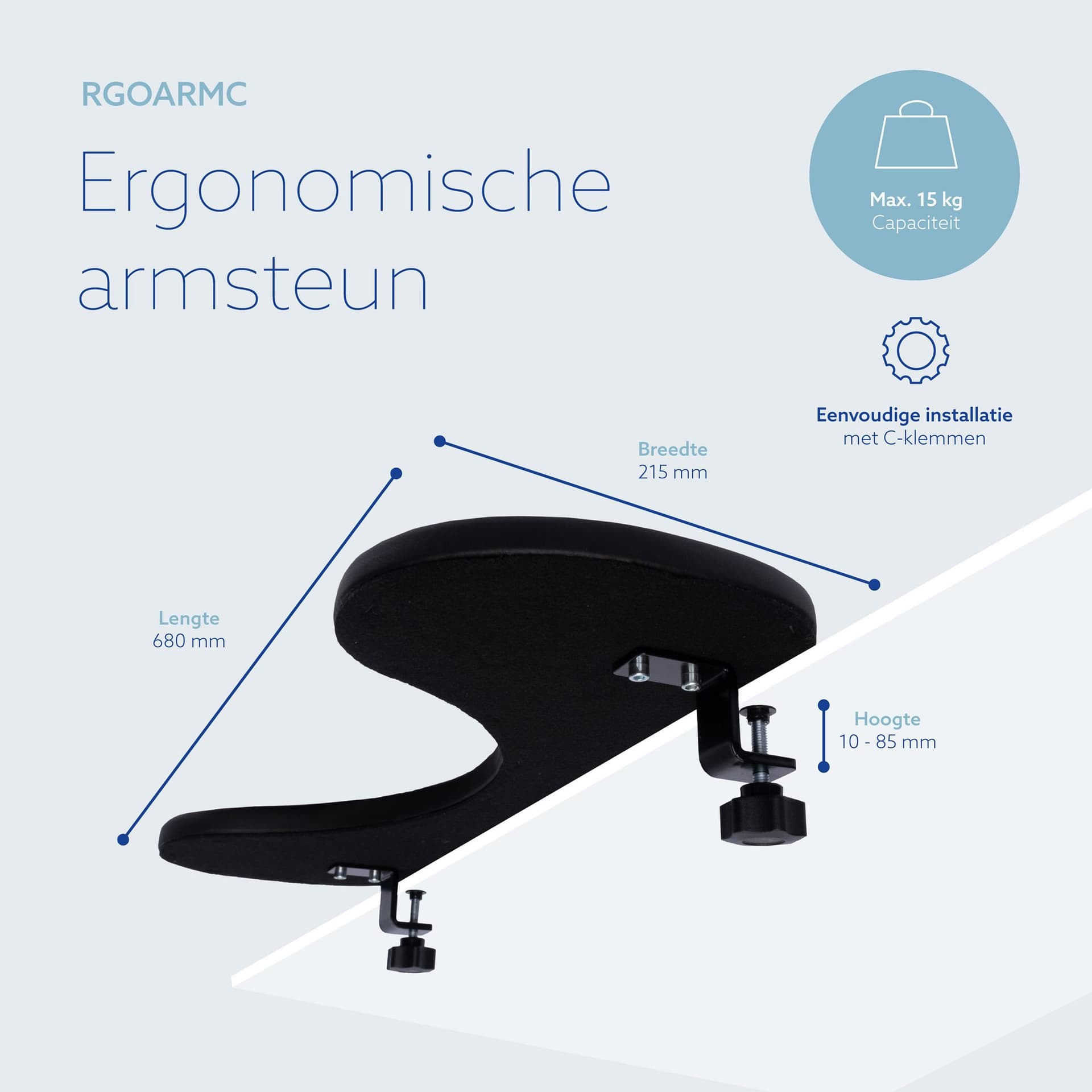 Armsteun R-Go Ergonomisch Zwart 4