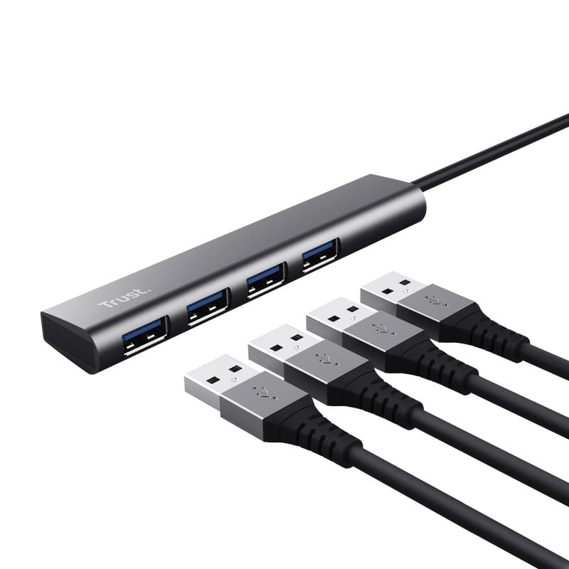 Hub Trust Halyx 4-port USB-A zilver 2