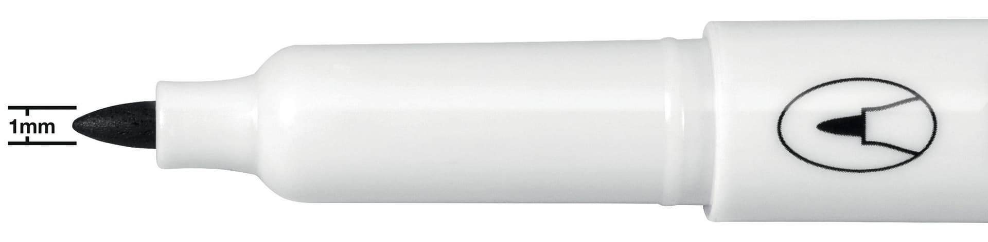 Whiteboardmarker Nobo Glide fijn zwart 1mm 4stuks 4