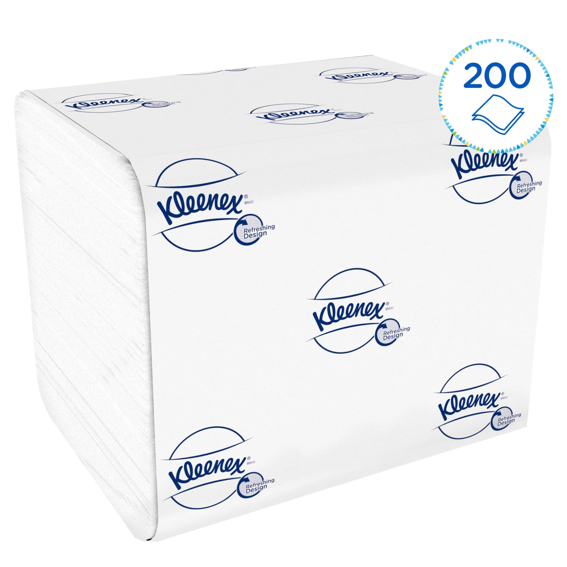 Toiletpapier Kleenex gevouwen 2-laags 110x186mm wit 8408 3
