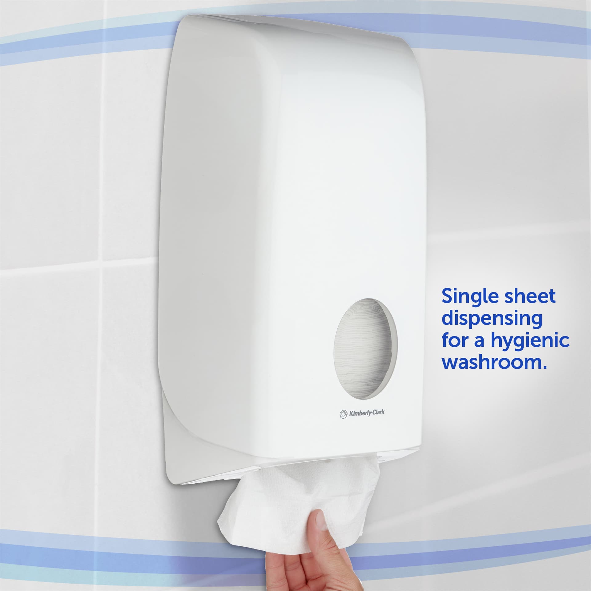 Toiletpapierdispenser Kimberly Clark Aquarius gevouwen wit 6946 5
