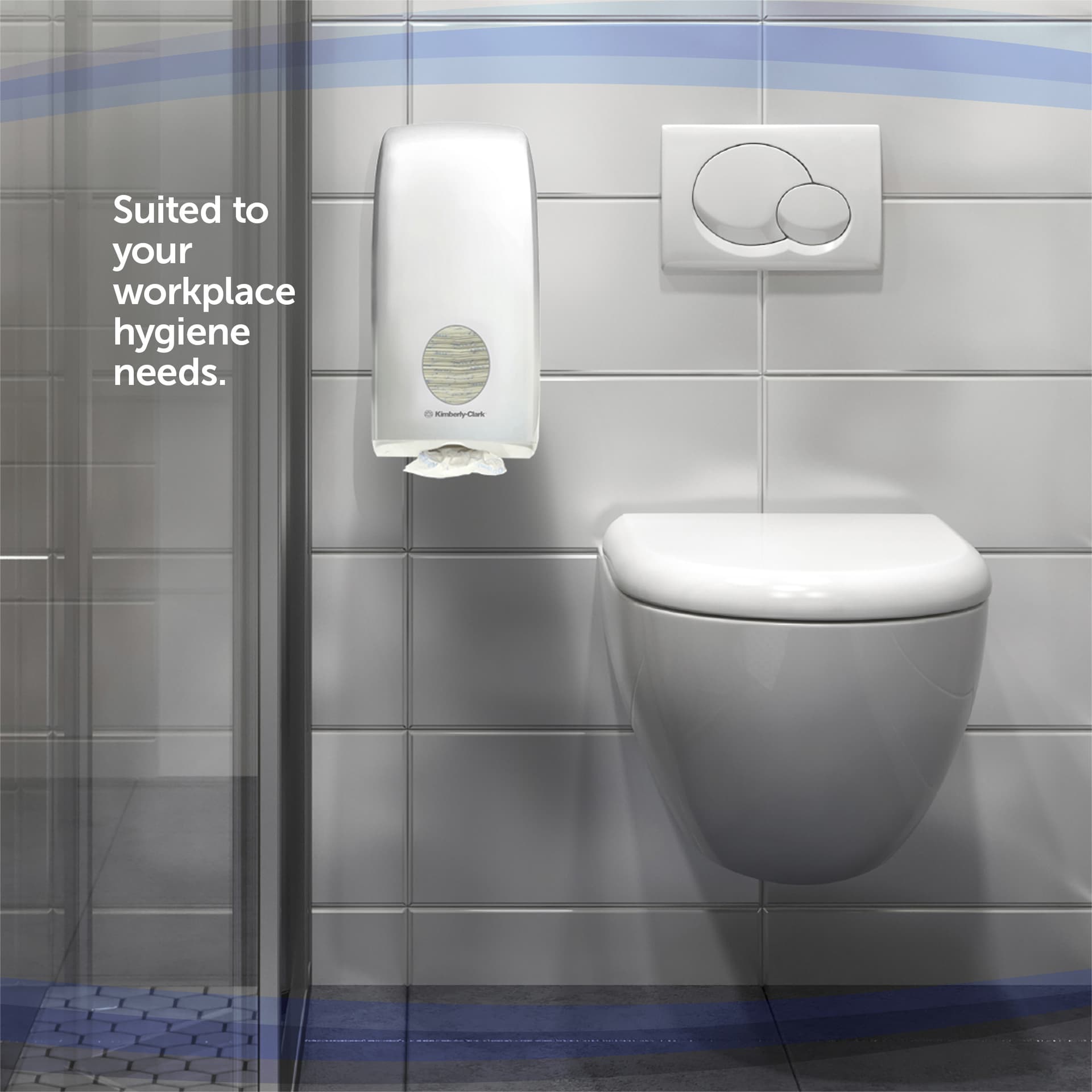 Toiletpapierdispenser Kimberly Clark Aquarius gevouwen wit 6946 6