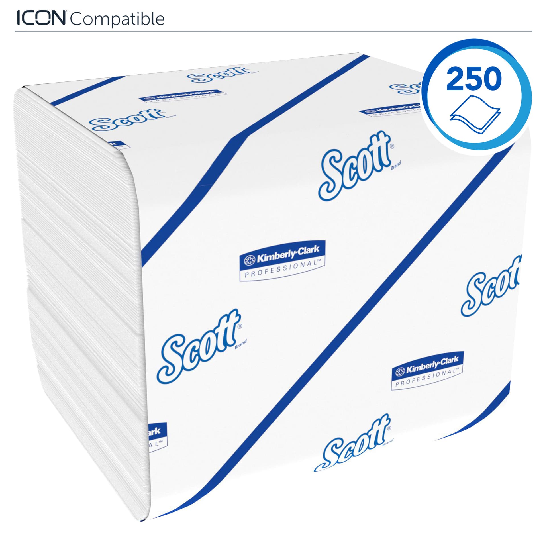 Toiletpapier Scott Control gevouwen 2-laags 110x186mm wit 8508 3