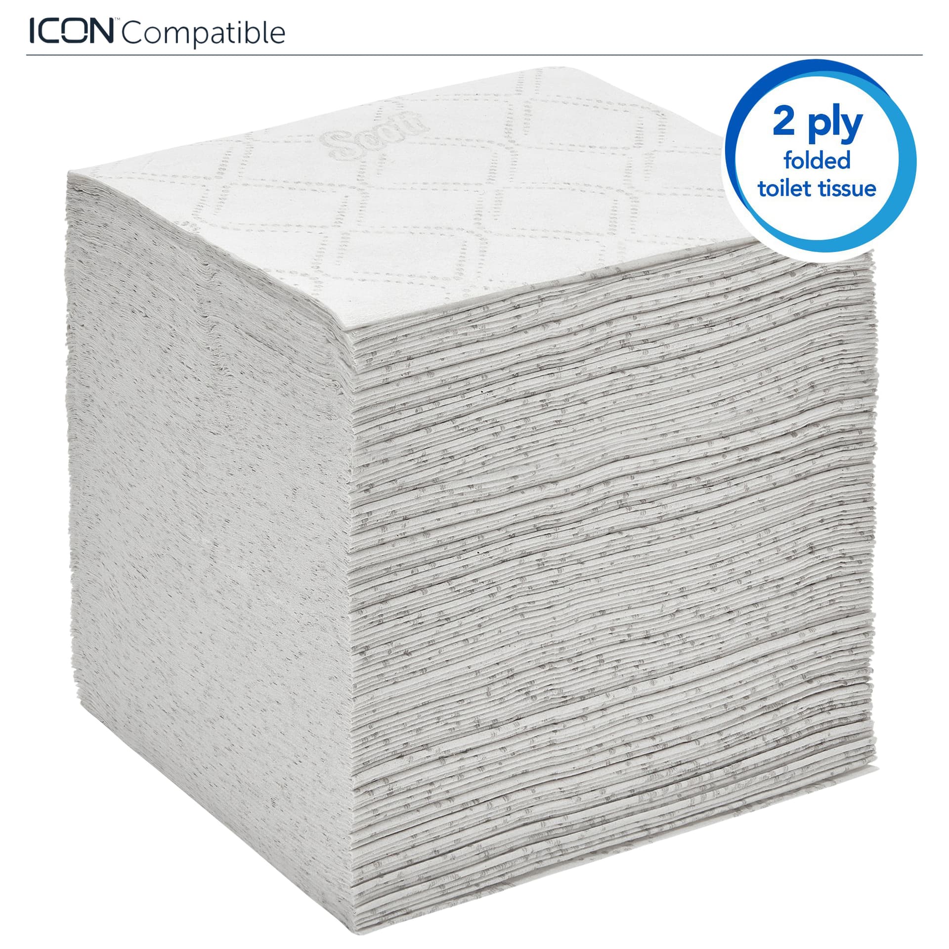 Toiletpapier Scott Control gevouwen 2-laags 110x186mm wit 8508 4