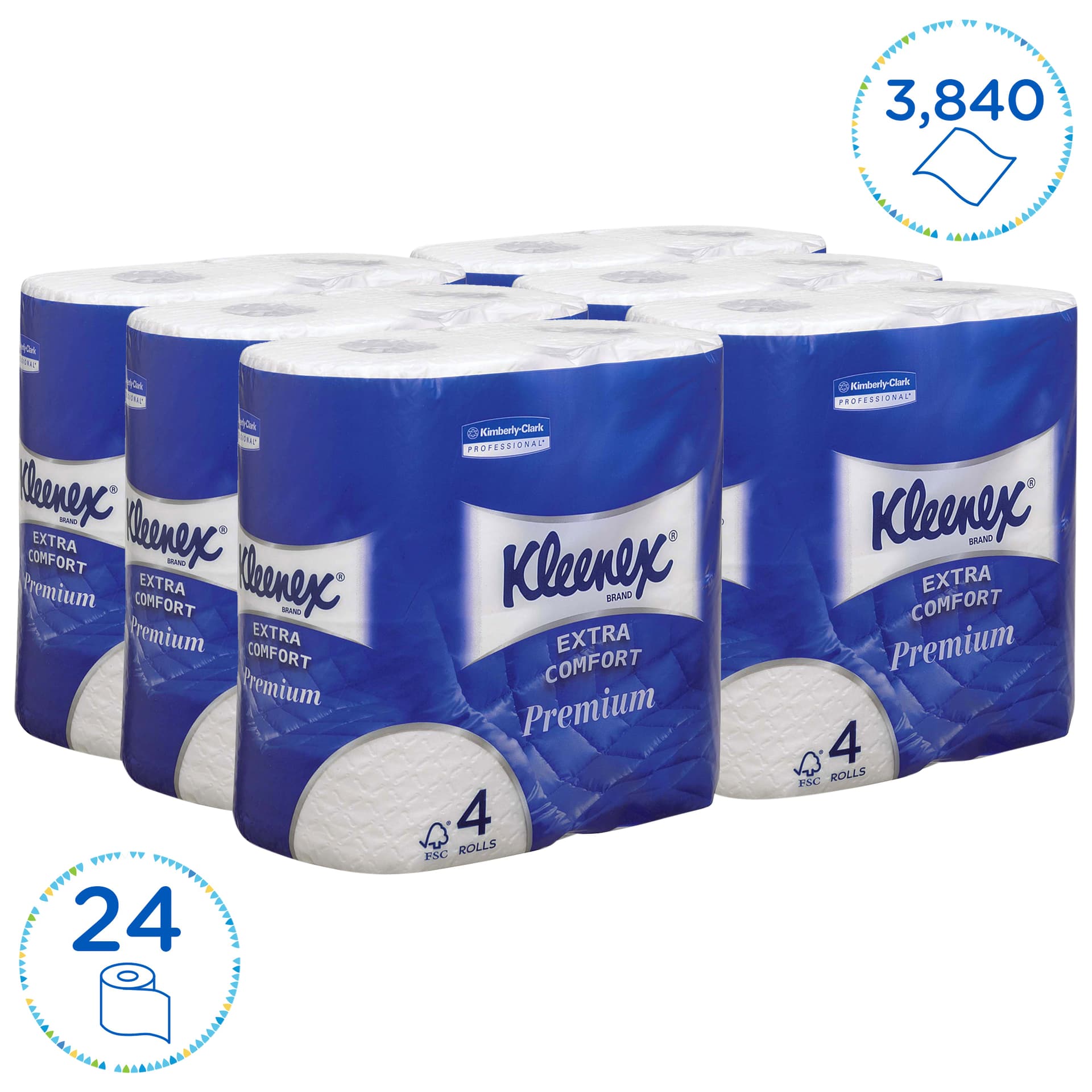 Toiletpapier Kleenex 4-laags 160 vel wit 8484 2