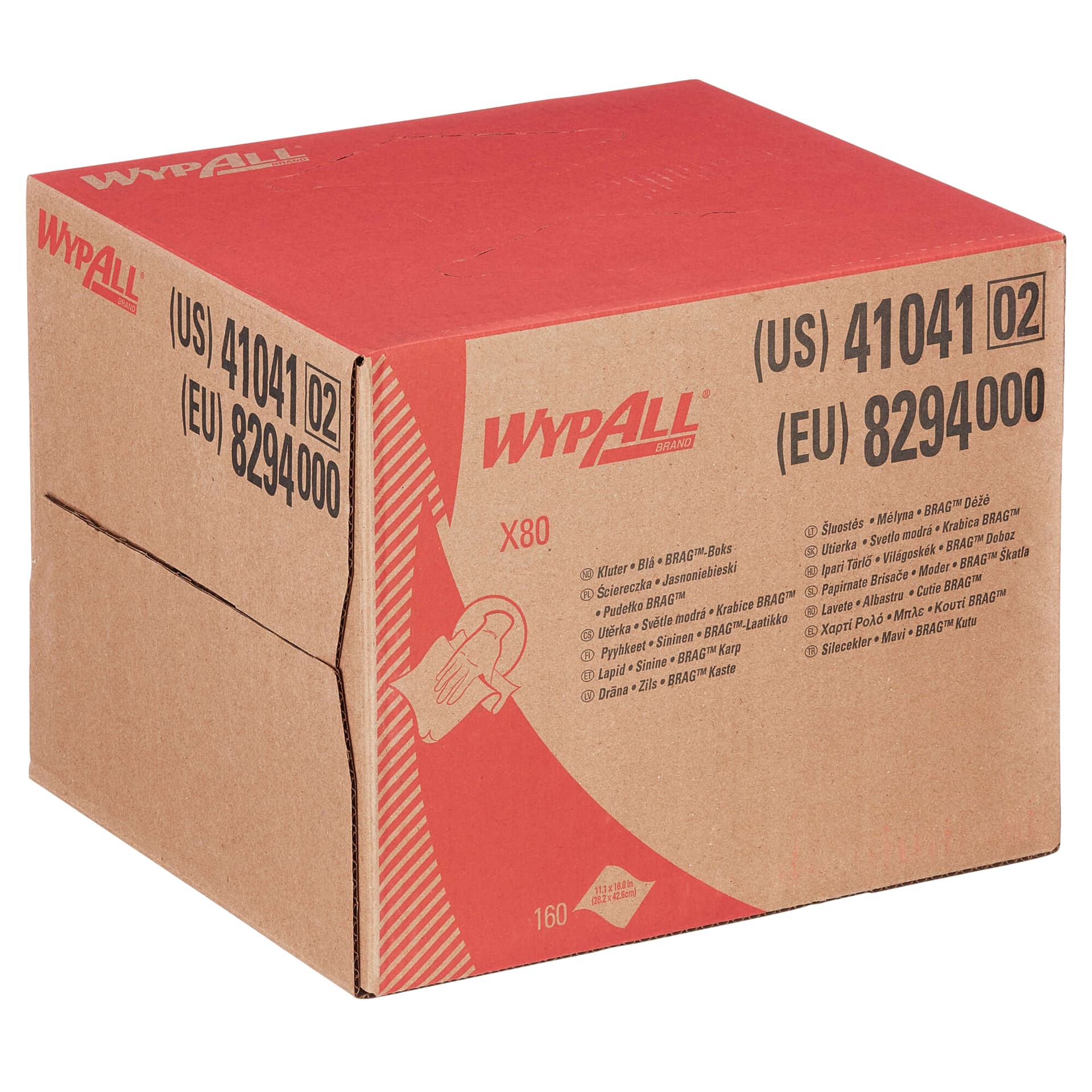 Reinigingsdoek WypAll X80 PowerClean dispenserdoos 1-laags 160 vel blauw 8294 2